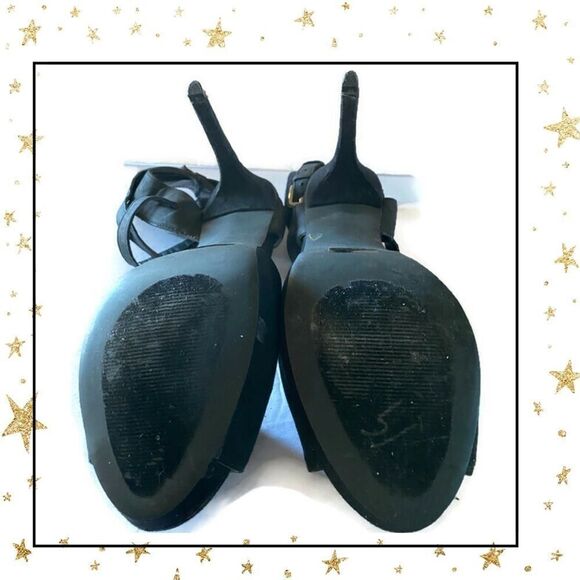 Penny Loves Kenny Black Ankle Strap Heels 10 - Picture 6 of 6